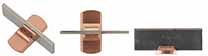 Front Sight Blank, 
.063" thick silver blade,
copper base